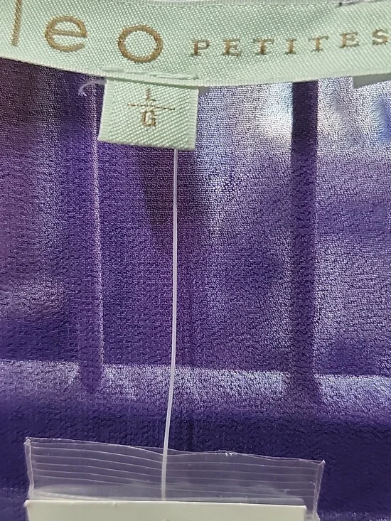 cleo Purple Sheer Ruffle Front Blouse - Picture 2 of 2